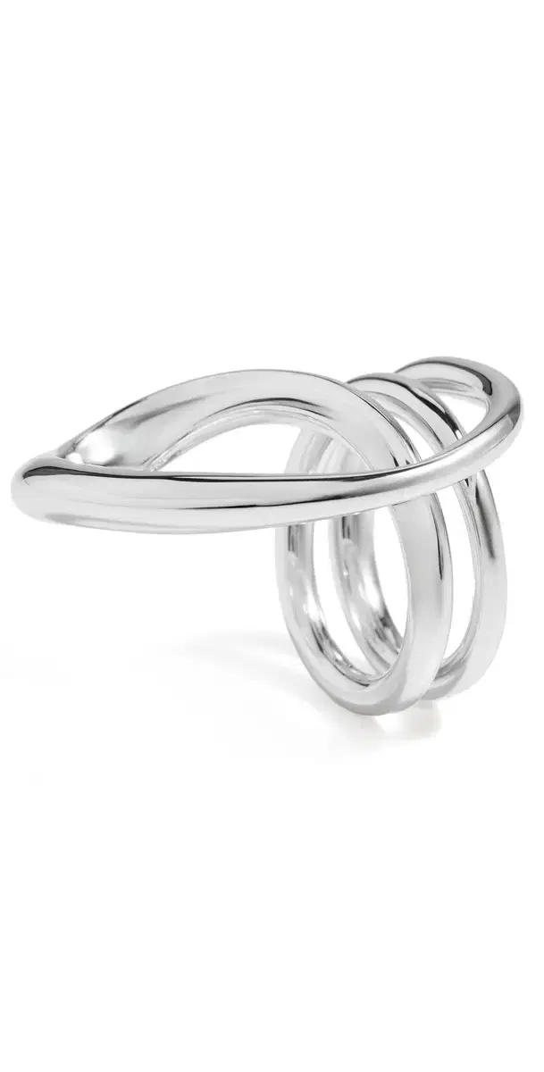 Charlotte Chesnais Round Trip Blow Ring Silver