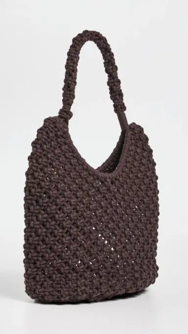 Madewell x Shopbop Large Rope Pouchette Chocolate Raisin One Size | Thumbnail 4 Madewell x Shopbop Large Rope Pouchette Chocolate Raisin One Size | Thumbnail 4