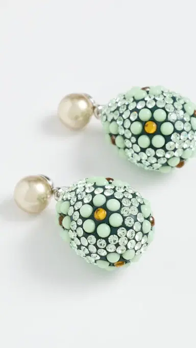 Tory Burch Curiosity Crystal Pearl Drop Earrings | Thumbnail 4