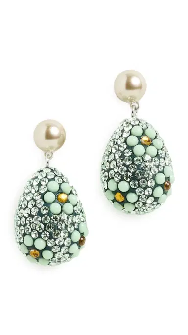 Tory Burch Curiosity Crystal Pearl Drop Earrings | Thumbnail 5