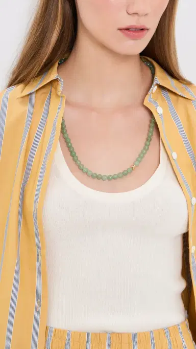Madewell x Shopbop Semiprecious Beaded Necklace Antique Gold One Size | Thumbnail 4