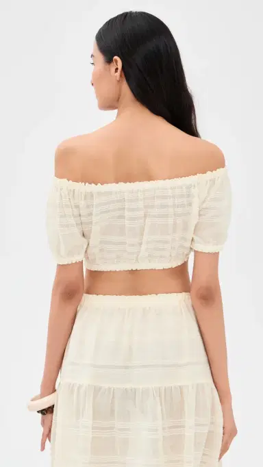 Lemlem Sosi Pouf Top Lacee Cream M | Thumbnail 3