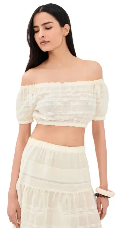 Lemlem Sosi Pouf Top Lacee Cream M | Thumbnail 1