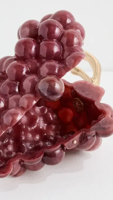Cult Gaia Grape Clutch Crimson One Size | Thumbnail 6