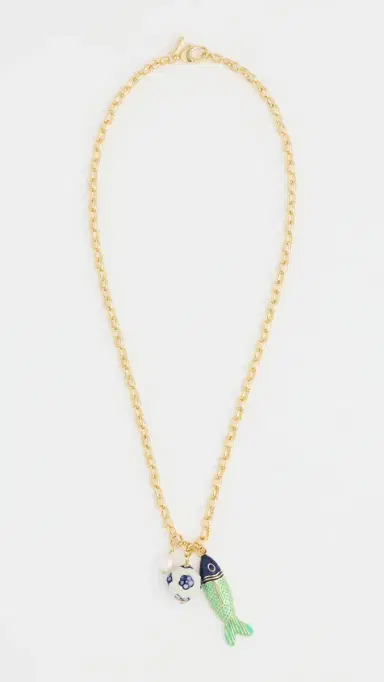 Logan Tay Long Chain Fish Charm Necklace | Thumbnail 2