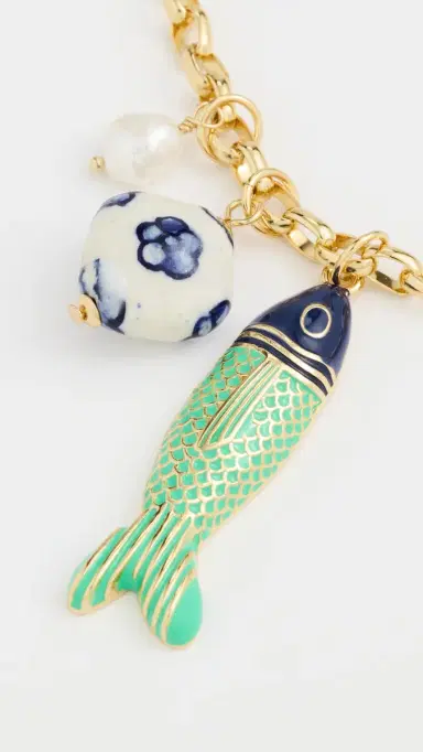 Logan Tay Long Chain Fish Charm Necklace | Thumbnail 5