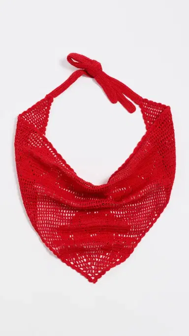 Loeffler Randall Viv Bandana Red One Size | Thumbnail 4 Loeffler Randall Viv Bandana Red One Size | Thumbnail 4