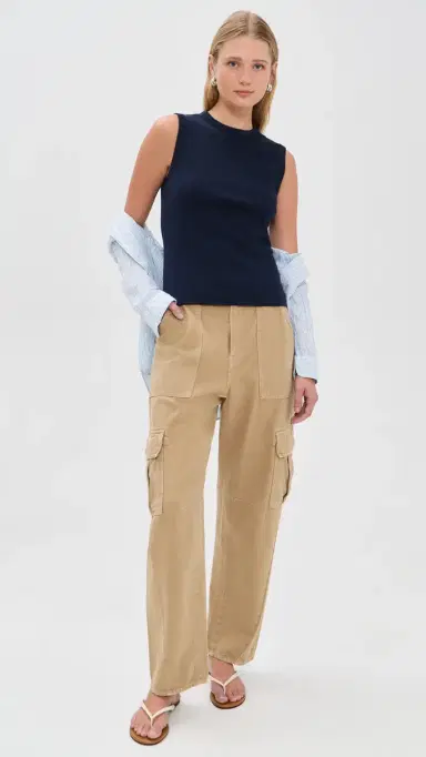 Madewell The '90s Shell Tank In Compact Cotton Midnight Navy L | Thumbnail 5 Madewell The '90s Shell Tank In Compact Cotton Midnight Navy L | Thumbnail 5