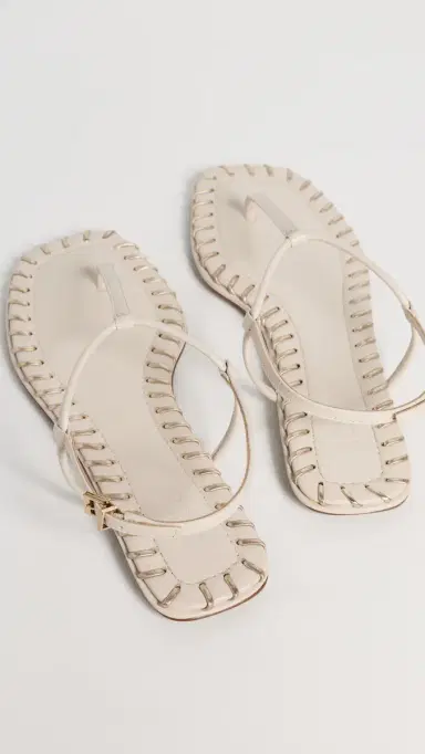 Schutz Elsha Sewing Sandals White | Thumbnail 4