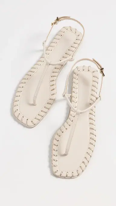 Schutz Elsha Sewing Sandals White | Thumbnail 5