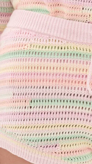 LoveShackFancy Windly Crochet Coverup Shorts Tropical wirl | Thumbnail 6