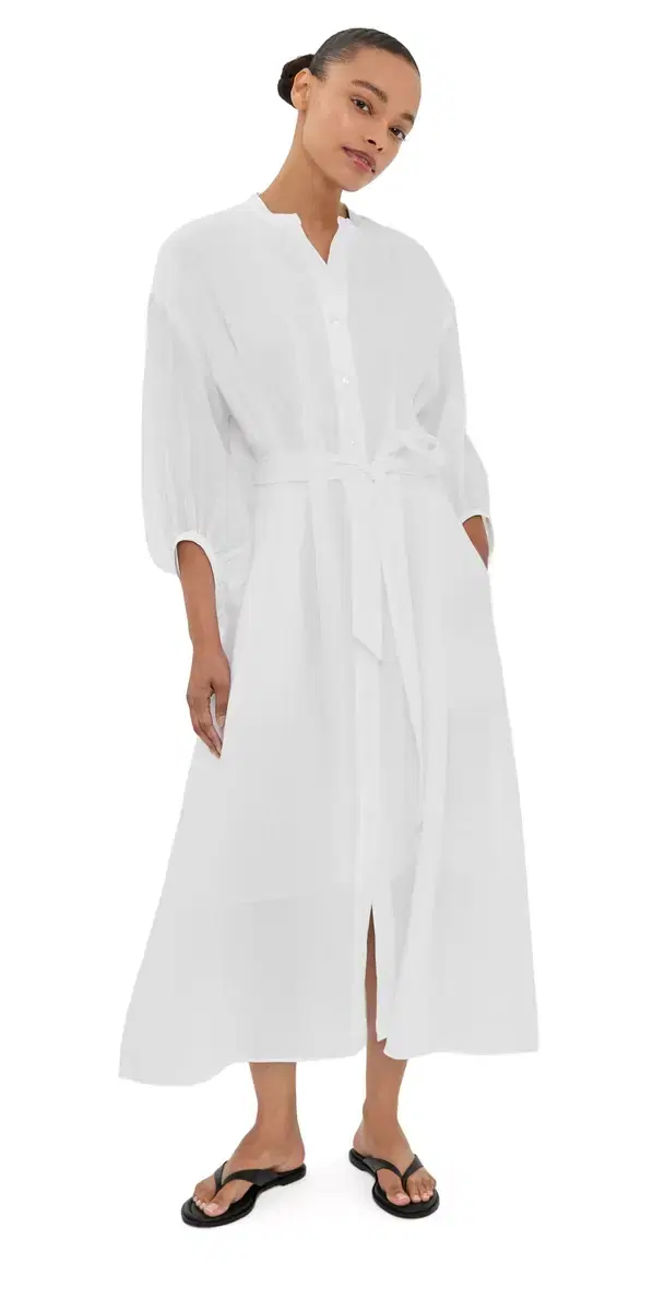 TWP Linen axi Dress White