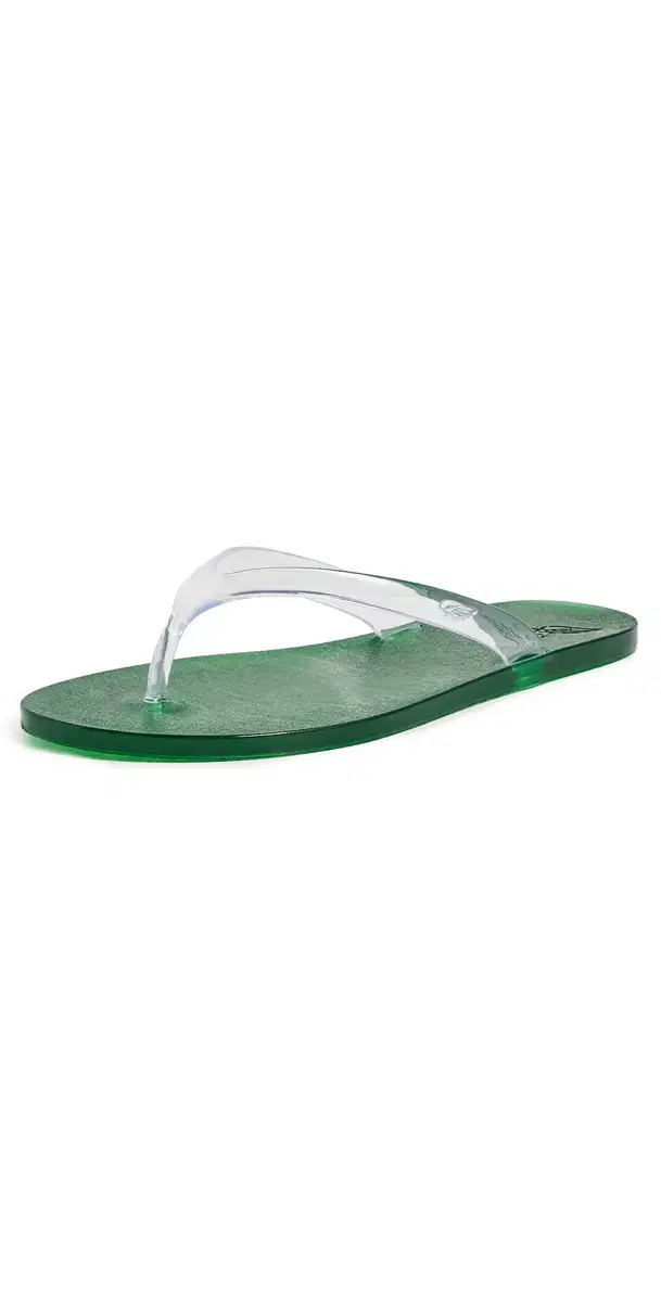 Ancient Greek Sandals Jelly Flip Flops Clear/Green