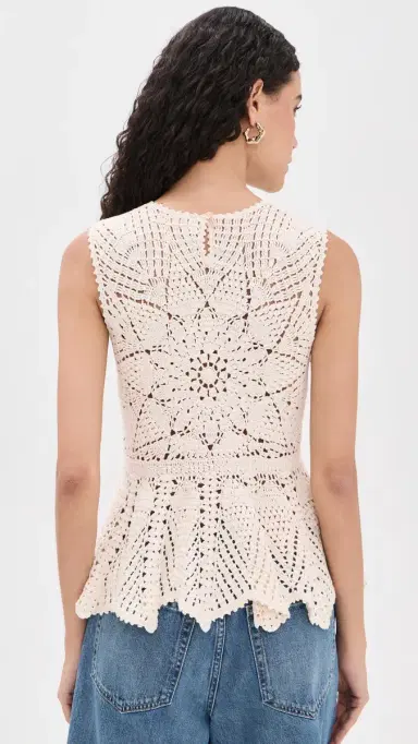 Ulla Johnson Cora Crochet Top Cowrie S | Thumbnail 3
