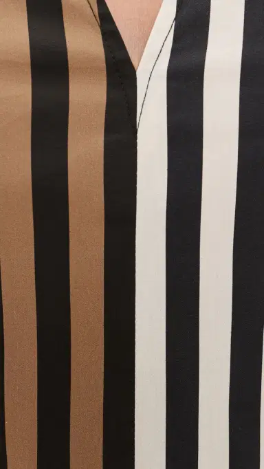SIMONMILLER Celeste Poplin Dress Black/Tan tripe Combo | Thumbnail 6