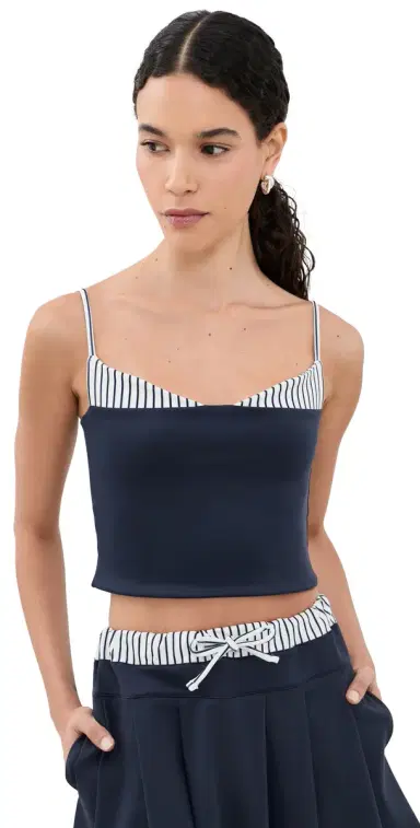 Port de Bras Amaya Top Navy/Chantilly S | Thumbnail 1