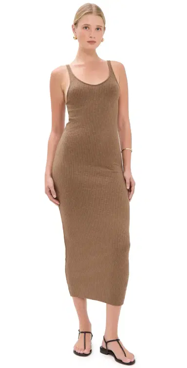 ENZA COSTA Military Rib Slim Tank Dress Army | Thumbnail 1 ENZA COSTA Military Rib Slim Tank Dress Army | Thumbnail 1