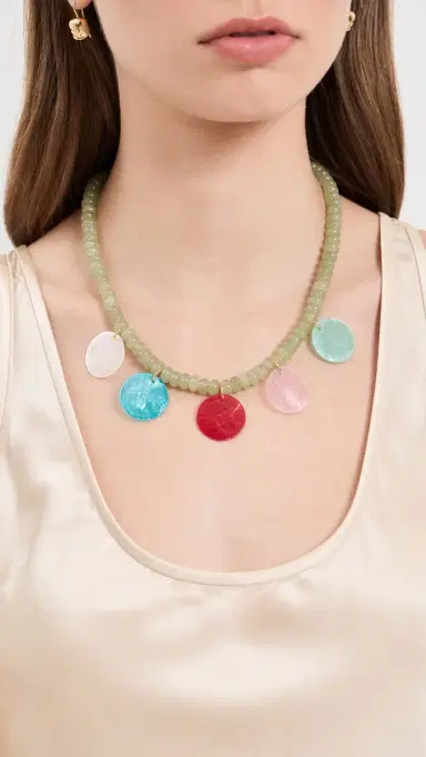 Logan Tay Pastel Disc Beaded Necklace | Thumbnail 3 Logan Tay Pastel Disc Beaded Necklace | Thumbnail 3