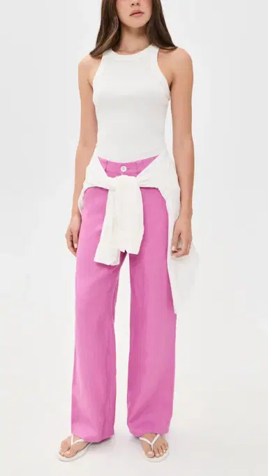 Alex Mill Lafayette Linen Pants Hibiscus | Thumbnail 5