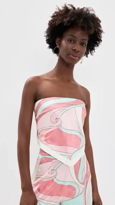 Runaway The Label Milani atin Scarf Top Camino Pink | Thumbnail 2