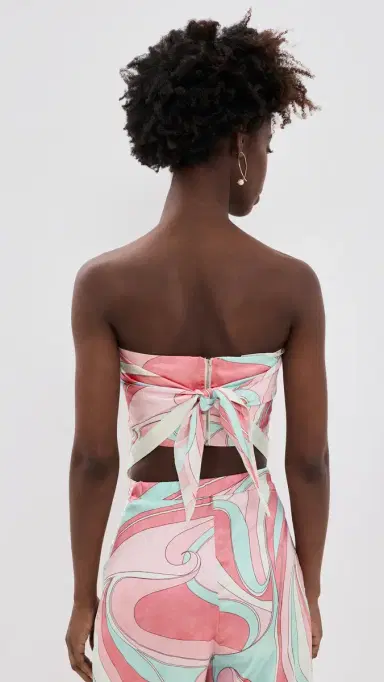 Runaway The Label Milani atin Scarf Top Camino Pink | Thumbnail 3