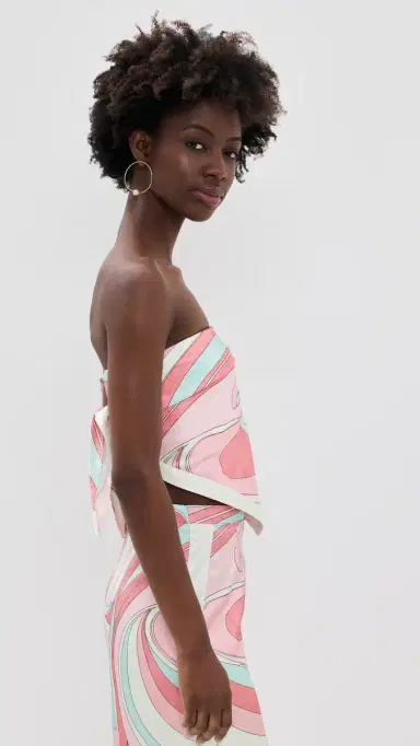Runaway The Label Milani atin Scarf Top Camino Pink | Thumbnail 4