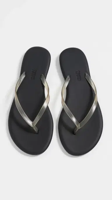 TKEES Aqua Jelly Flip Flops Onyx 8 | Thumbnail 2