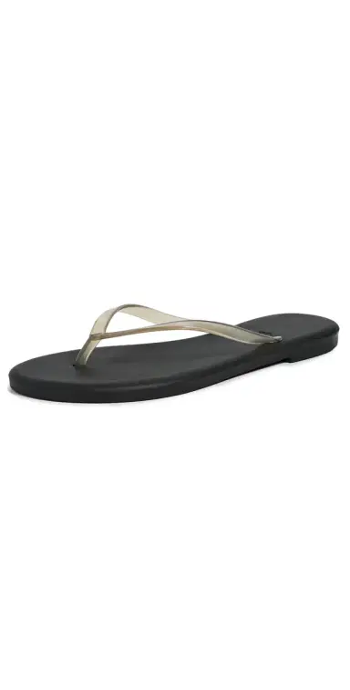 TKEES Aqua Jelly Flip Flops Onyx 8 | Thumbnail 1