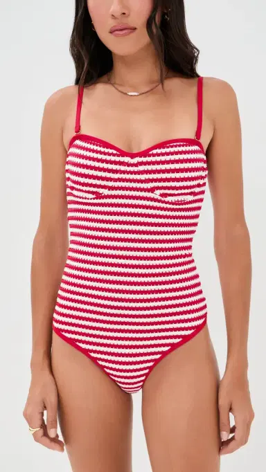 BEACH RIOT Hayes One Piece Crimson Stripe L | Thumbnail 2 BEACH RIOT Hayes One Piece Crimson Stripe L | Thumbnail 2