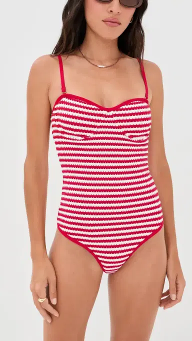 BEACH RIOT Hayes One Piece Crimson Stripe L | Thumbnail 5 BEACH RIOT Hayes One Piece Crimson Stripe L | Thumbnail 5