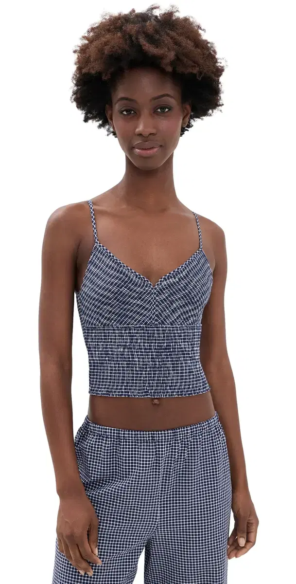 Smocked Top idnight/White