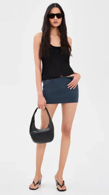 LIONESS Poise icro Mini Skirt Midnight | Thumbnail 5 LIONESS Poise icro Mini Skirt Midnight | Thumbnail 5