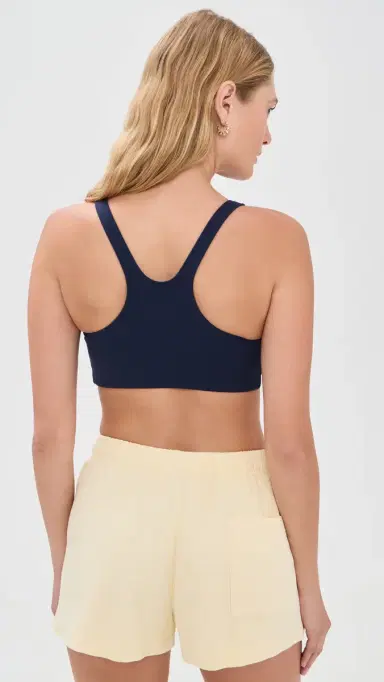 Sporty & Rich ignature Logo ports Bra Dark Navy White | Thumbnail 3