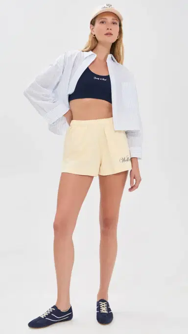 Sporty & Rich ignature Logo ports Bra Dark Navy White | Thumbnail 5