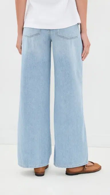 DL1961 x Bumpsuit Hepburn Wide Leg Maternity Jeans Beachfront 24 | Thumbnail 3
