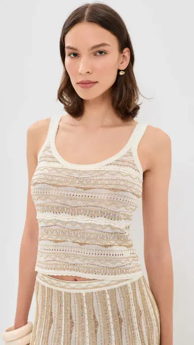 Ulla Johnson Clotilde Tank Top Conch | Thumbnail 2