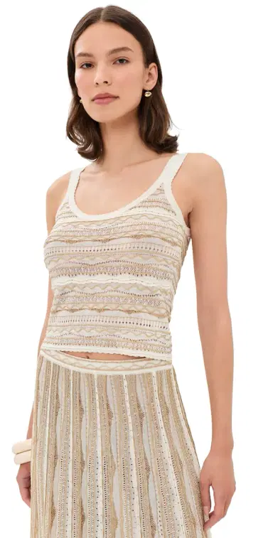 Ulla Johnson Clotilde Tank Top Conch | Thumbnail 1