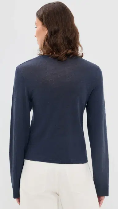 IRO Selhy Linen Tee Ink Blue | Thumbnail 3