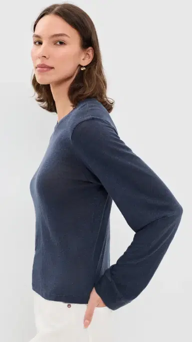 IRO Selhy Linen Tee Ink Blue | Thumbnail 4