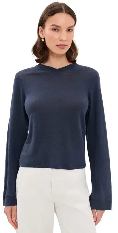 IRO Selhy Linen Tee Ink Blue | Thumbnail 1