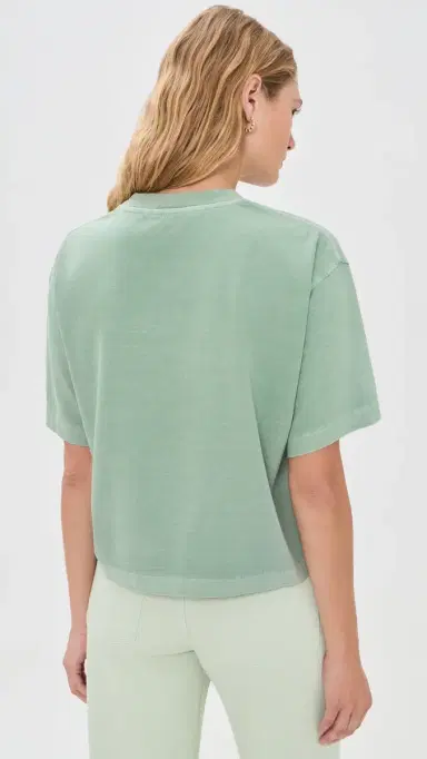 Madewell x Shopbop Boxy Crop Tee Pale Celadon | Thumbnail 3
