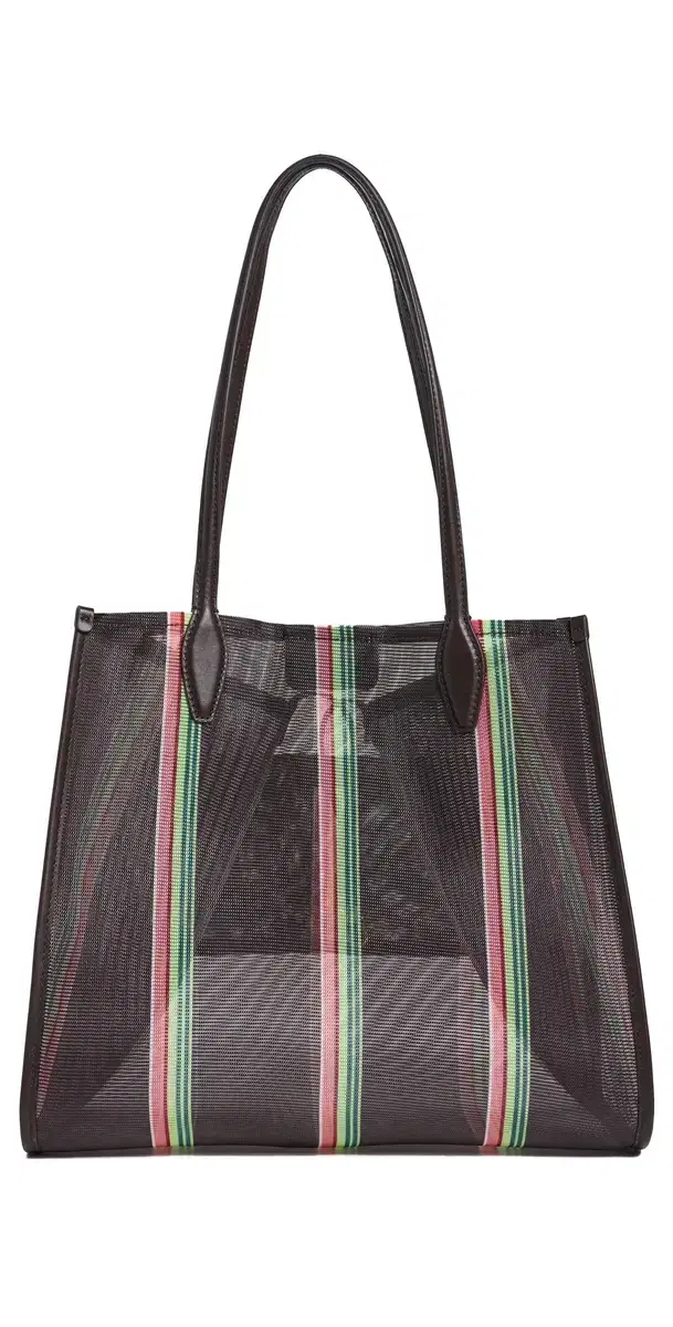 Madewell x Shopbop Mesh Lexington Tote Dark Brown Multi One Size