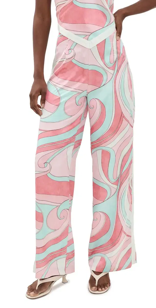 Runaway the Label Milani Relaxed atin Pants Camino Pink