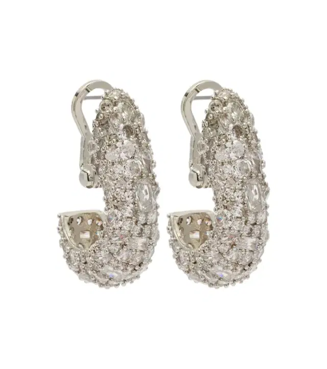 Jennifer Behr Crystal-embellished hoop earrings