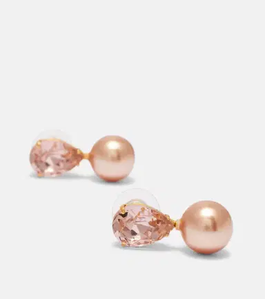 Jennifer Behr Simone crystal-embellished pearl earrings | Thumbnail 2 Jennifer Behr Simone crystal-embellished pearl earrings | Thumbnail 2