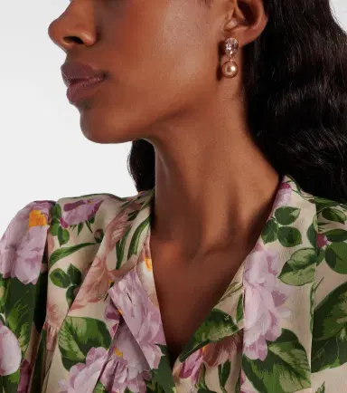 Jennifer Behr Simone crystal-embellished pearl earrings | Thumbnail 5 Jennifer Behr Simone crystal-embellished pearl earrings | Thumbnail 5