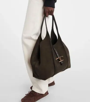 Tod's T Timeless Medium suede tote bag | Thumbnail 6 Tod's T Timeless Medium suede tote bag | Thumbnail 6