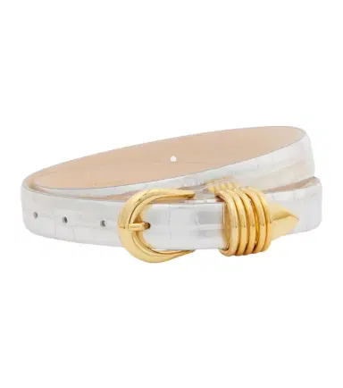 Dehanche Déhanche Hollyhock croc-effect mirrored leather belt | Thumbnail 1