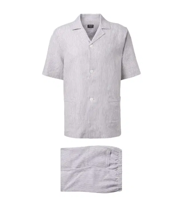 Zegna Striped linen pajamas