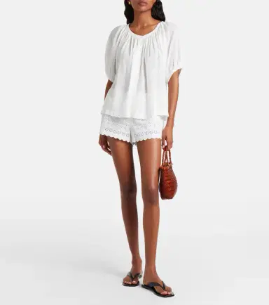 DÔEN Dôen Arda embroidered cotton shorts | Thumbnail 2